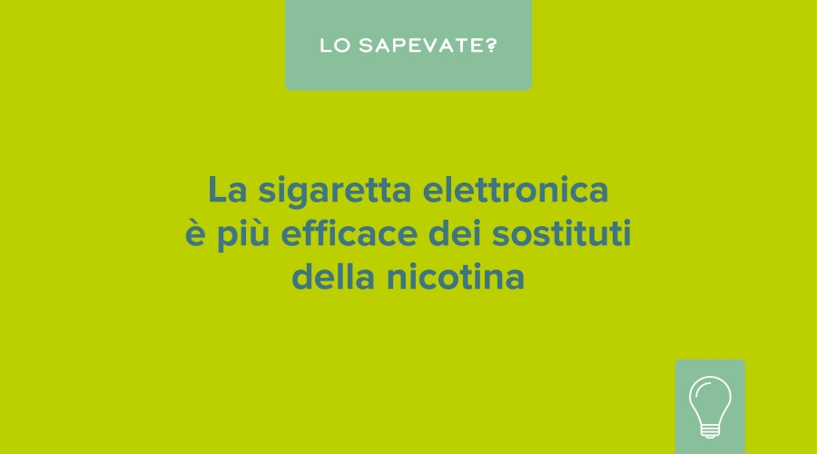 La sigaretta elettronica è più efficace dei sostituti della nicotina