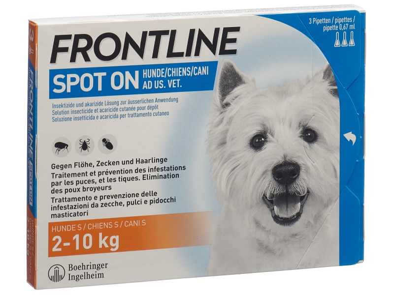 FRONTLINE Spot On Hund S Liste D 3 x 0.67 ml