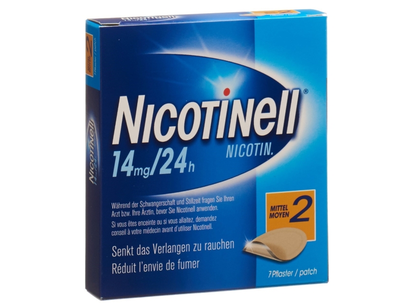 NICOTINELL 2 MOYEN patch mat 14 mg/24h 7 pezzi