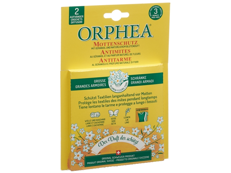 ORPHEA crochets antimite fleurs 2 pièces